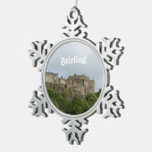 Stirlings-Schloss Schottland Schneeflocken Zinn-Ornament (Rechts)