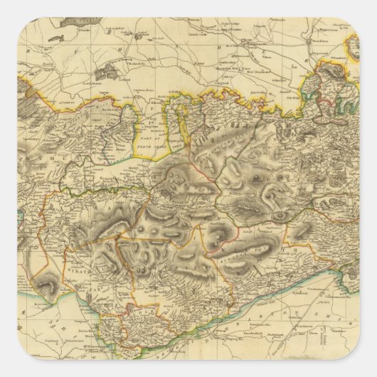 Stirlingshire Quadratischer Aufkleber (Vorderseite)