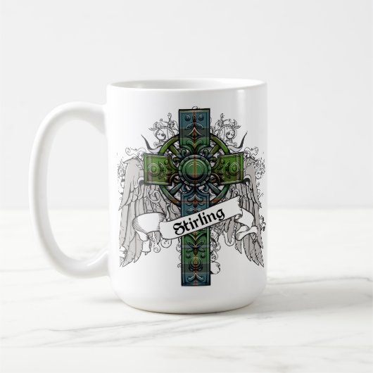 Stirlingtartan-Kreuz Kaffeetasse (Links)