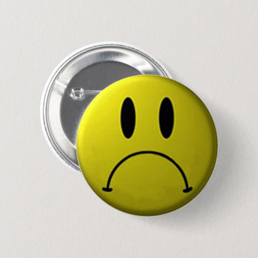 Stirnrunzeln-Gesichts-Knopf Button (Vorne & Hinten)