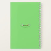 Stirrup Irons & Riding Crop Lime Green Reittier Notizblock (Rückseite)