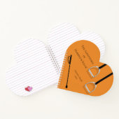 Stirrup Irons & Whip Orange Reitherz Notizblock (Innenseite)