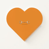 Stirrup Irons & Whip Orange Reitherz Notizblock (Rückseite)