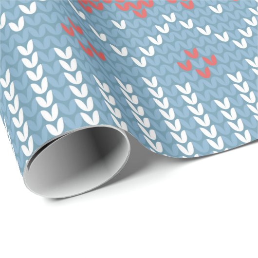 Stitch 10 Weihnachtsbaumen Blue ID208 Geschenkpapier (Rolleneckpunkt)