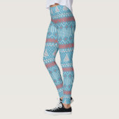 Stitch 10 Weihnachtsbaumen Blue ID208 Leggings (Links)