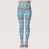 Stitch 10 Weihnachtsbaumen Blue ID208 Leggings (Vorderseite)
