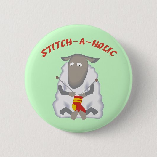 Stitch-a-Alkoholiker-Knopf Button (Vorderseite)