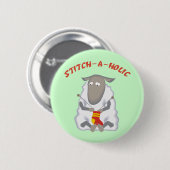 Stitch-a-Alkoholiker-Knopf Button (Vorne & Hinten)