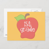 Stitch Apple 1. Klasse Postkarte (Vorne/Hinten)