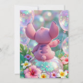 Stitch Birthday Invitation Template Einladung (Rückseite)