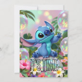 Stitch Birthday Invitation Template Einladung (Rückseite)