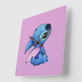 Stitch Clock Quadratische Wanduhr (Winkel)