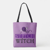 Stitch Hexe Knitting Tote Bag Tasche (Rückseite)
