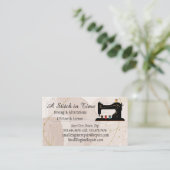 Stitch in Zeitnähungsänderungen Reparatur Unterneh Visitenkarte (Stehend Vorderseite)