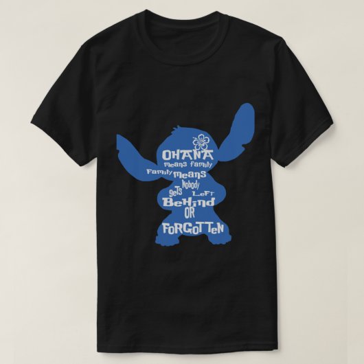 Stitch Ohana ist ein klassischer T - Shirt der Fam (Design vorne)