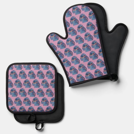 Stitch Oven Mitt & Pot Holder Set (Vorderseite/Rückseite)