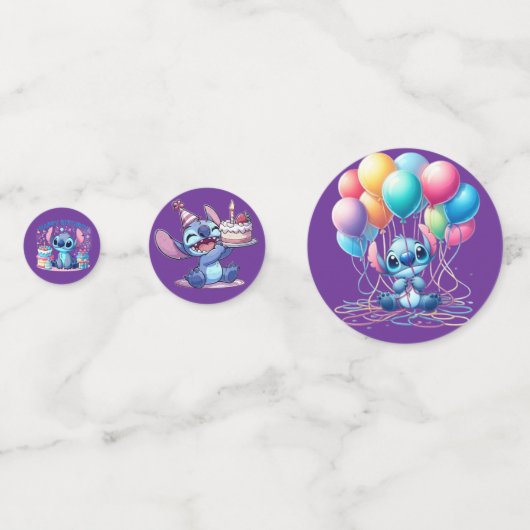 Stitch Party Konfetti (Vorderseiten)