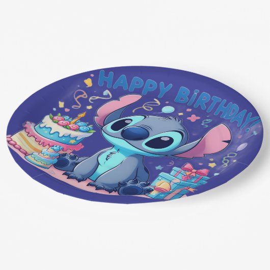 Stitch Party Pappteller (Schrägansicht)