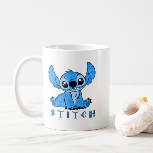 Stitch Polynesisch Kaffeetasse (Mit Donut)