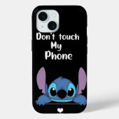 Stitch "Touch mein Telefon nicht" Witzige Warnung Case-Mate iPhone Hülle (Rückseite)