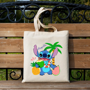 Stitch Tropischer Sommerspass Personalisiert Tragetaschen Mit Langen Trägern