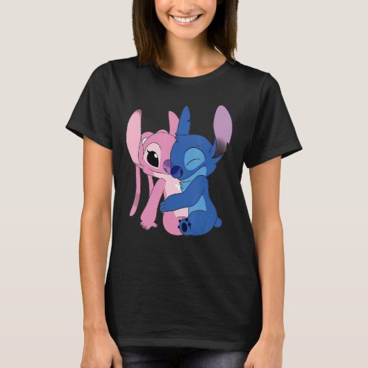 Stitch und Engel Hug Classic T-Shirt (Vorderseite)