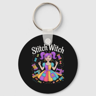 Stitch Witch Farbige Nähbegeisterte Tank Top Schlüsselanhänger
