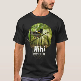Stitchbird - gefährdeter NZ-Hihi-Vogel schwarzes T T-Shirt