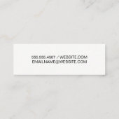 Stitched Brown Leather | Denim Mini Visitenkarte (Rückseite)