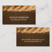 Stitched Brown Leather | Rope Visitenkarte (Vorne/Hinten)