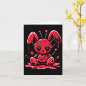 Stitched Bunny Rabbit Pastel Goth Anime Kawaii Got Karte (Gelbe Blume)