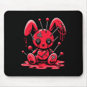 Stitched Bunny Rabbit Pastel Goth Anime Kawaii Got Mousepad (Vorne)