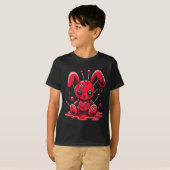 Stitched Bunny Rabbit Pastel Goth Anime Kawaii Got T-Shirt (Vorne ganz)