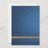 Stitched Denim Zipper Jeans Birthday Party Einladung (Rückseite)