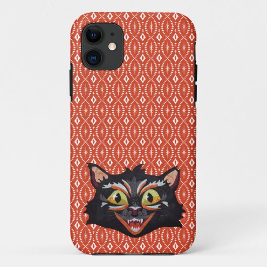 Stitched Halloween Cat Case-Mate iPhone Hülle (Rückseite)