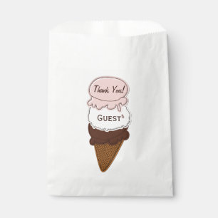 Stitched Neapolitan Ice Cream Cone 3-FAVOR BAG Geschenktütchen