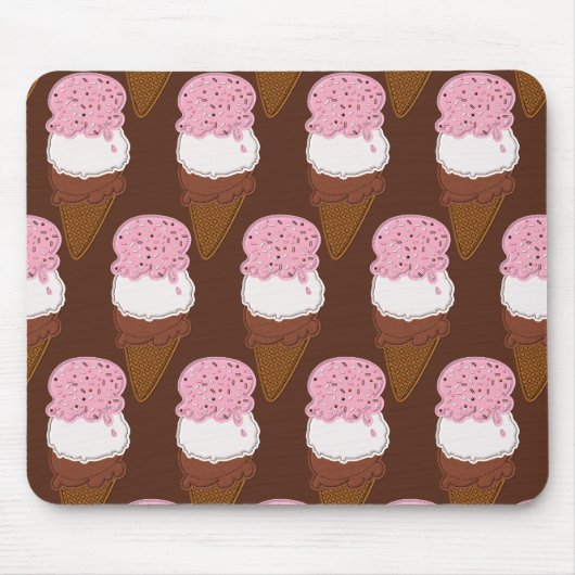 Stitched-Neapolitan-Ice-Cream-Cones-2-MOUSEPAD Mousepad (Vorne)