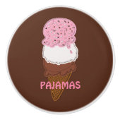 Stitched-Neapolitan-Ice-Cream-Cones-2-PULL KNOB Keramikknauf (Vorderseite)