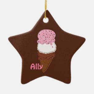 Stitched-Neapolitan-Ice-Cream-Cones-2-STAR ORNIE Keramikornament