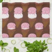 Stitched-Neapolitan-Ice-Cream-Cones-2-TOWEL Geschirrtuch (Gefaltet)