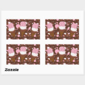 Stitched Neapolitan Ice Cream Trio 2-Rect Stickers (Blatt)