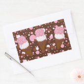 Stitched Neapolitan Ice Cream Trio 2-Rect Stickers (Umschlag)