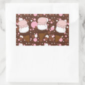 Stitched Neapolitan Ice Cream Trio 3-Rect Stickers (Tasche)