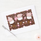 Stitched Neapolitan Ice Cream Trio 3-Rect Stickers (Umschlag)