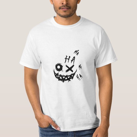 Stitched Smile Grin T-Shirt (Vorderseite)