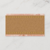 Stitched Tan Leather | Marmor Visitenkarte (Rückseite)