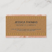 Stitched Tan Leather | Marmor Visitenkarte (Vorderseite)