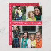 'Stitched' Urlaubsfotokarte Feiertagskarte (Vorne/Hinten)