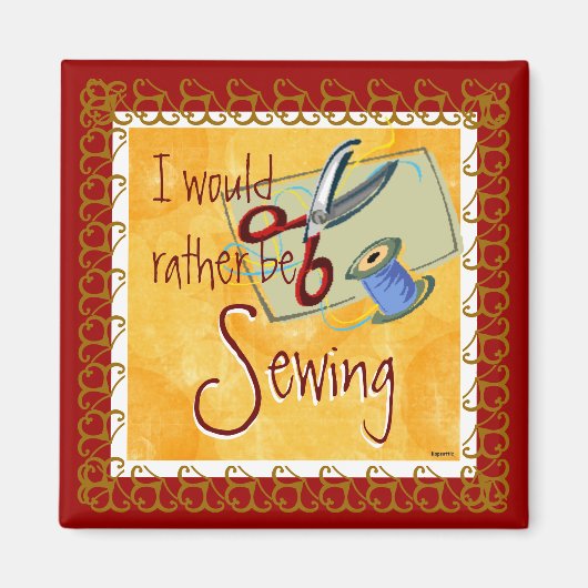 Stitchers Sewing Satire Magnet (Vorne)