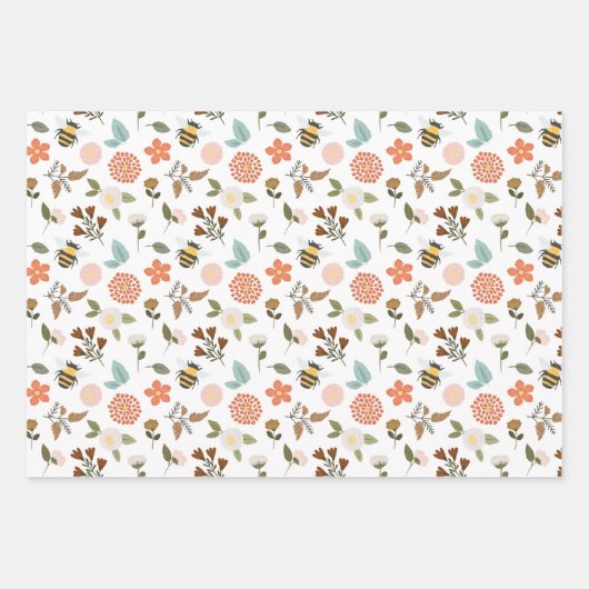 Stitches floral geschenkpapier set (Vorderseite 2)